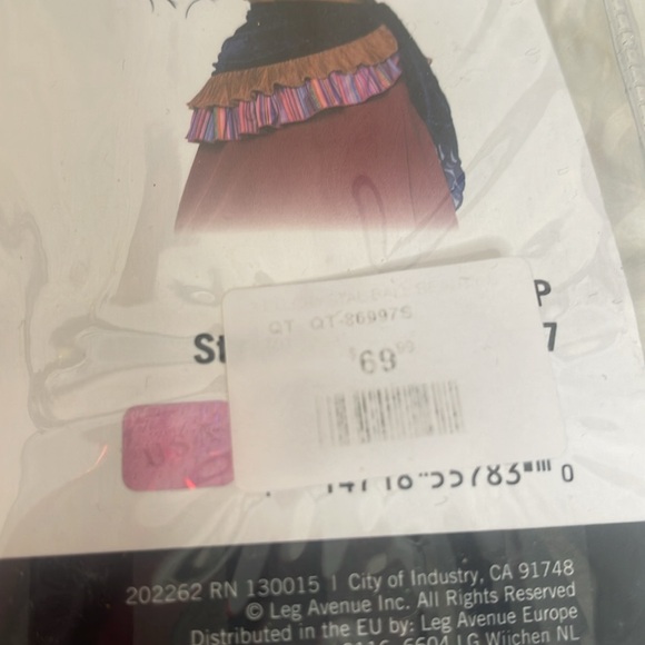 ❗️SOLD❗️NEW! LEG AVENUE GYSPY COSTUME SIZE SMALL - Picture 3 of 9